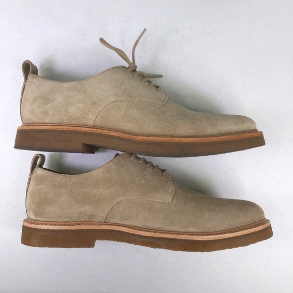 COACH Men\'s Suede Derby W/Crepe Sole, Oat Brown main image 9